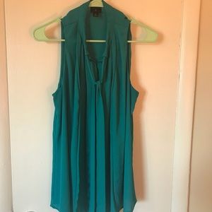 FINAL PRICE Teal tie neck tank